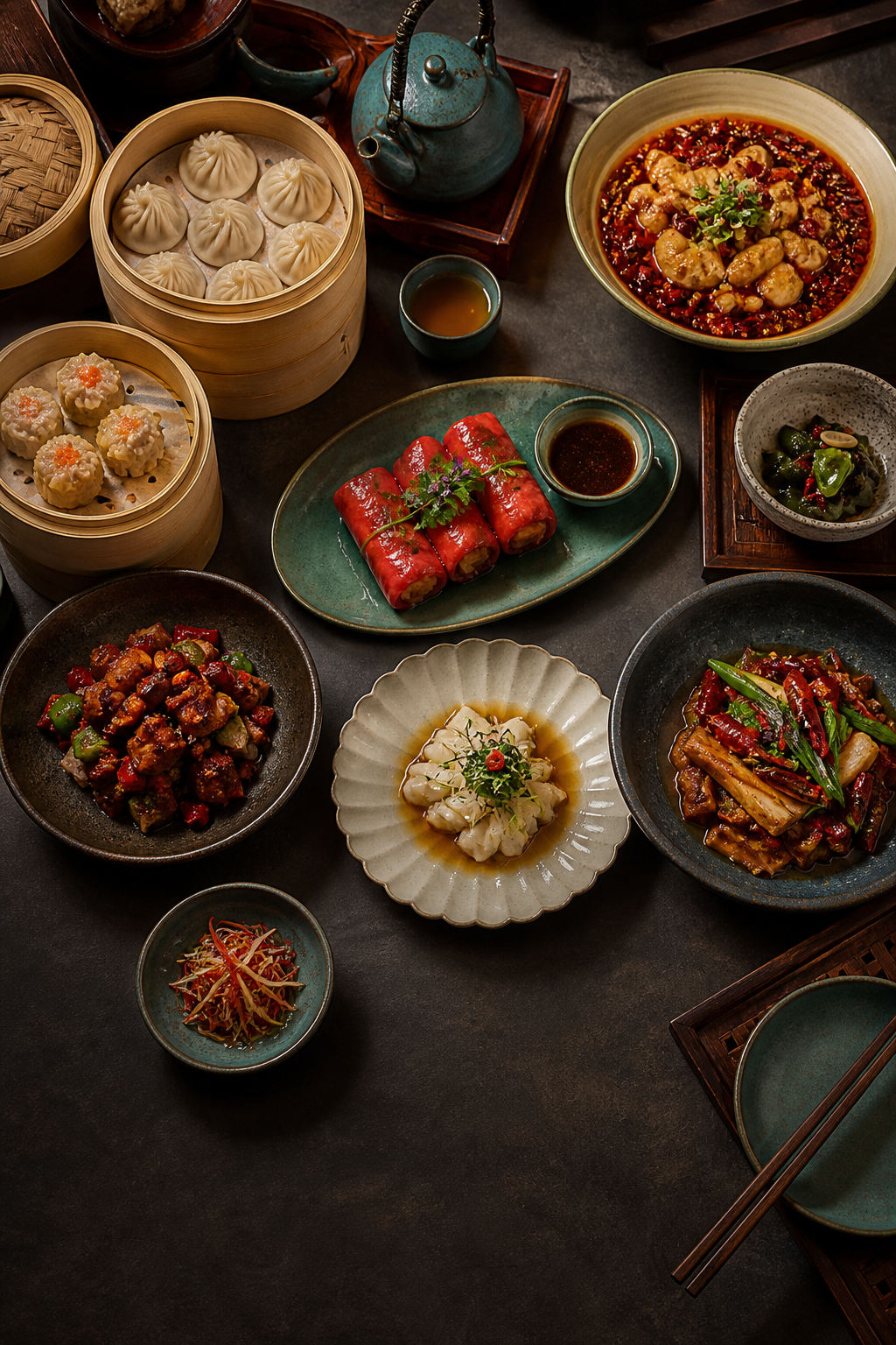 A refined table of authentic Chinese regional dishes